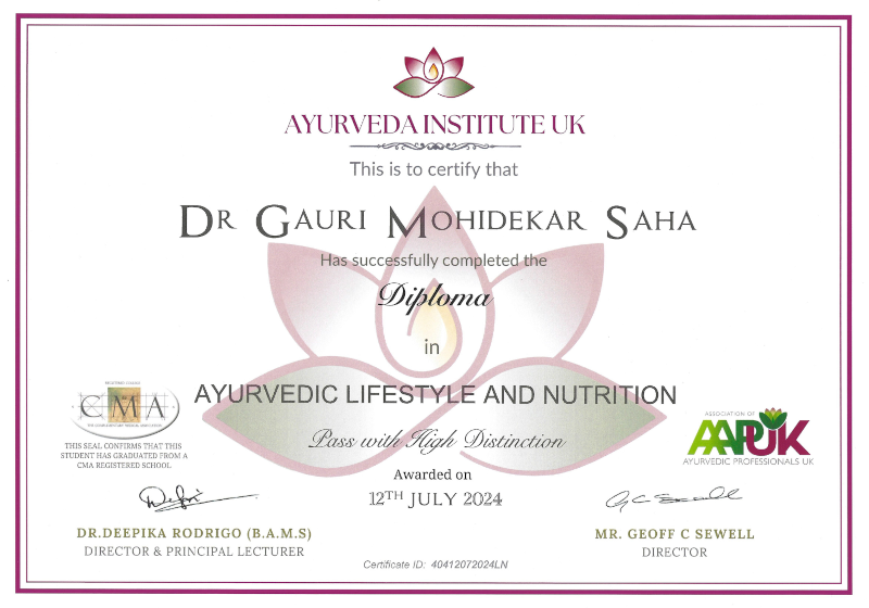 Diploma in Ayurveda